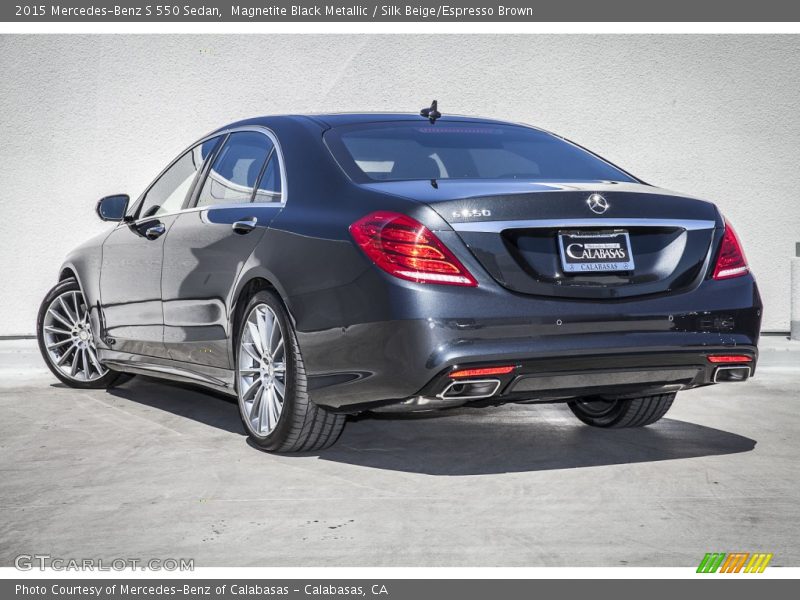 Magnetite Black Metallic / Silk Beige/Espresso Brown 2015 Mercedes-Benz S 550 Sedan