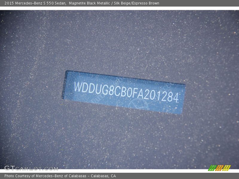 Magnetite Black Metallic / Silk Beige/Espresso Brown 2015 Mercedes-Benz S 550 Sedan