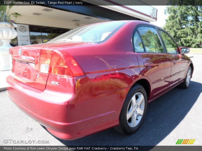 Tango Red Pearl / Ivory 2005 Honda Civic EX Sedan