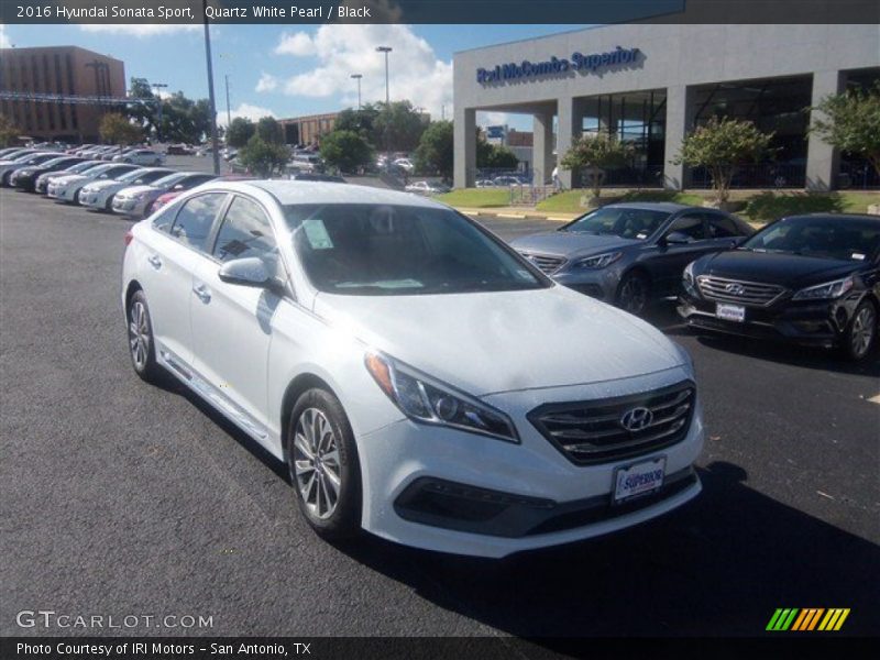 Quartz White Pearl / Black 2016 Hyundai Sonata Sport