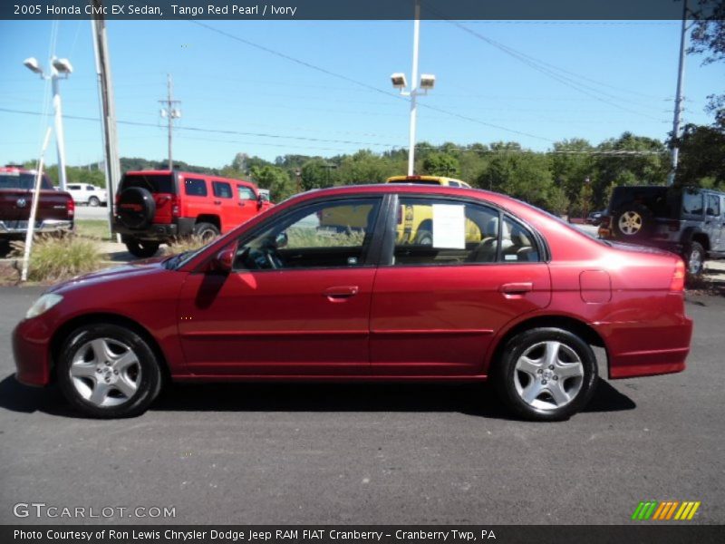 Tango Red Pearl / Ivory 2005 Honda Civic EX Sedan