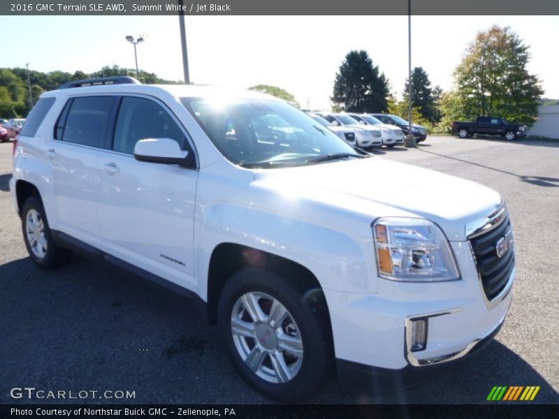 Summit White / Jet Black 2016 GMC Terrain SLE AWD