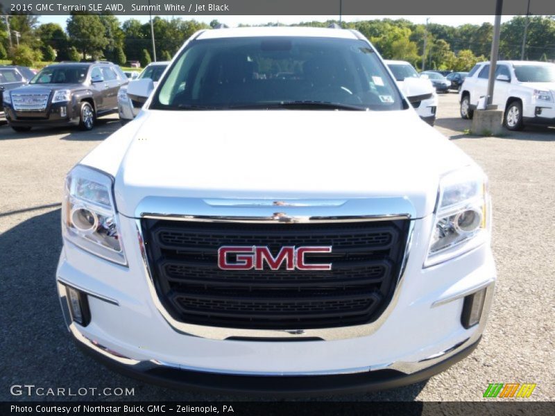 Summit White / Jet Black 2016 GMC Terrain SLE AWD