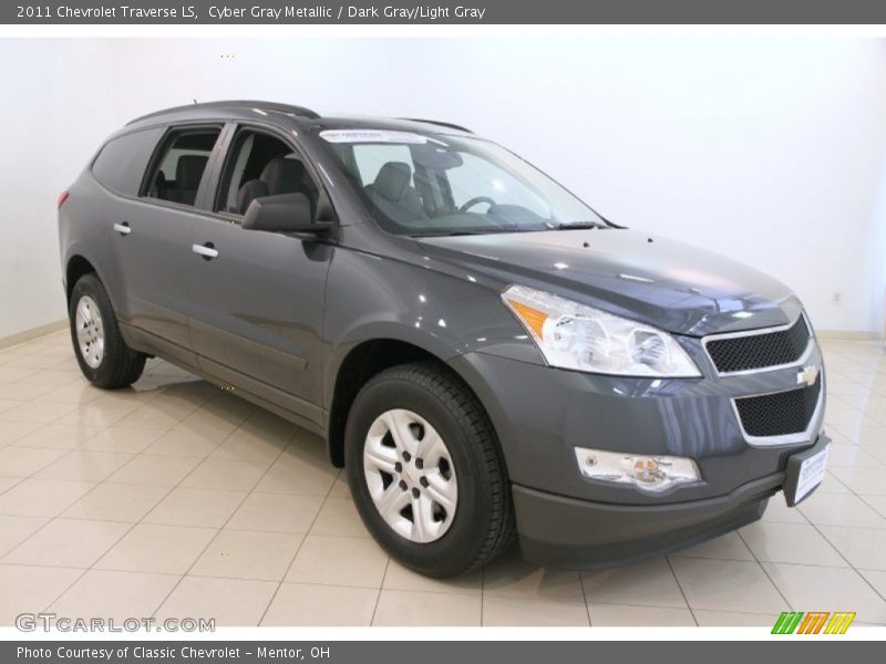 Cyber Gray Metallic / Dark Gray/Light Gray 2011 Chevrolet Traverse LS