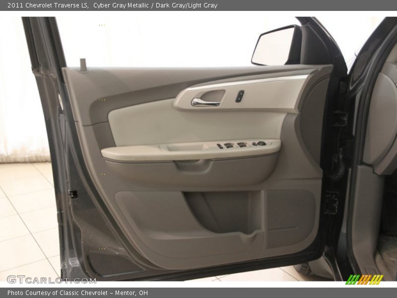 Cyber Gray Metallic / Dark Gray/Light Gray 2011 Chevrolet Traverse LS