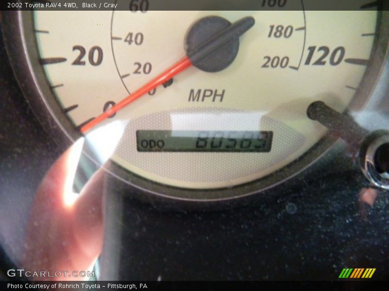 Black / Gray 2002 Toyota RAV4 4WD