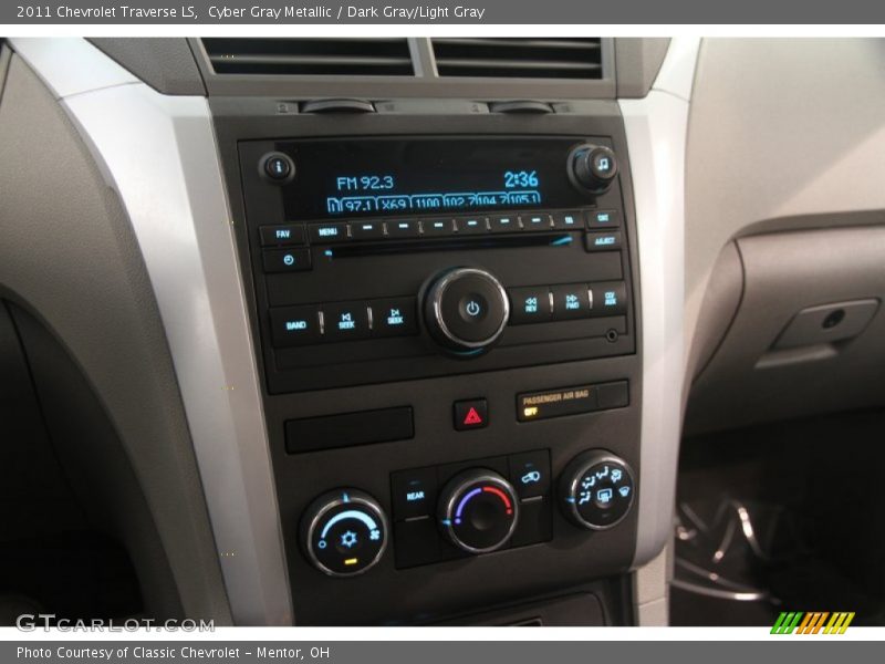 Cyber Gray Metallic / Dark Gray/Light Gray 2011 Chevrolet Traverse LS
