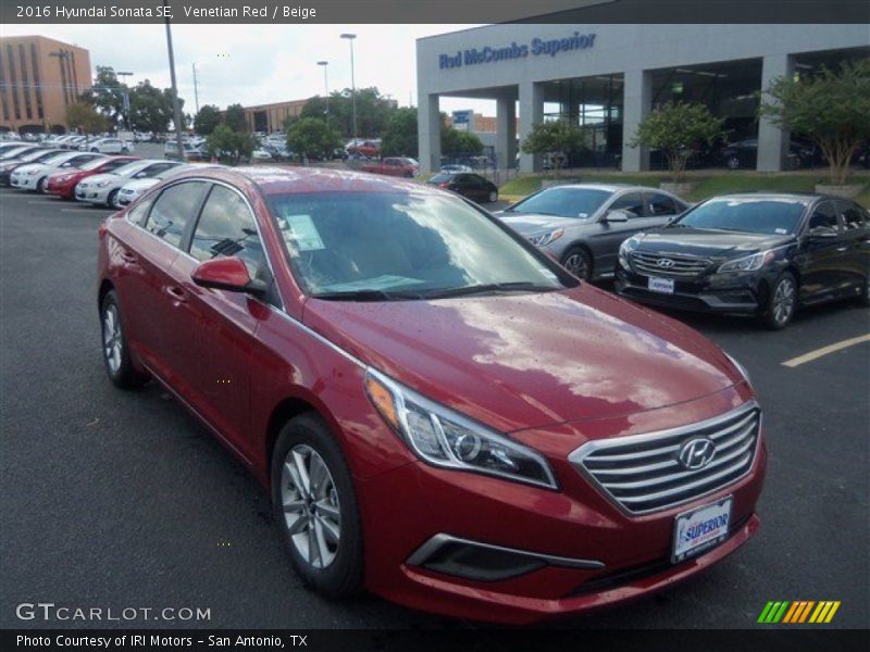 Venetian Red / Beige 2016 Hyundai Sonata SE