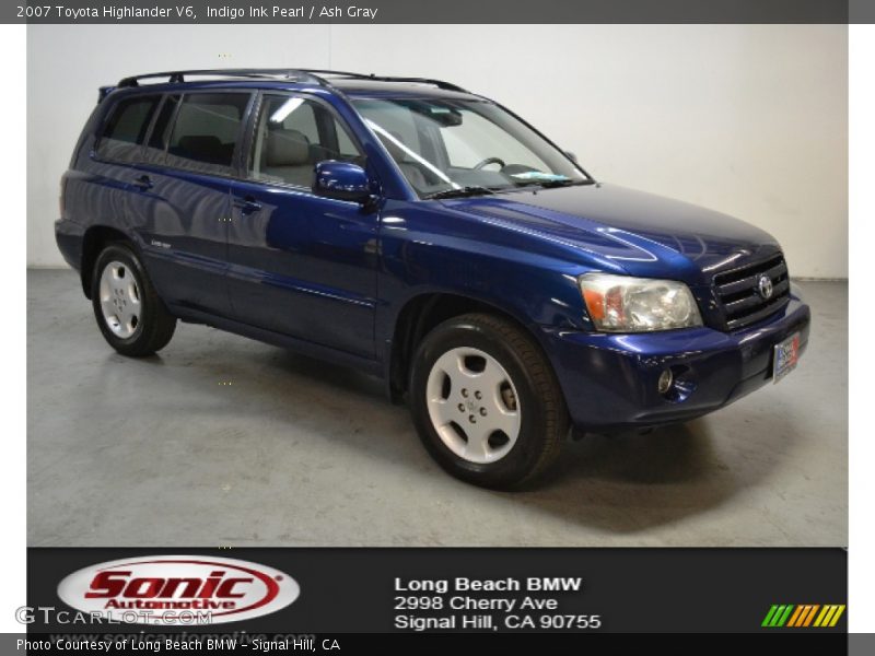 Indigo Ink Pearl / Ash Gray 2007 Toyota Highlander V6