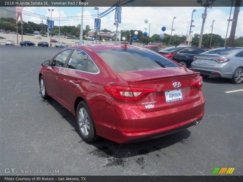 Venetian Red / Beige 2016 Hyundai Sonata SE