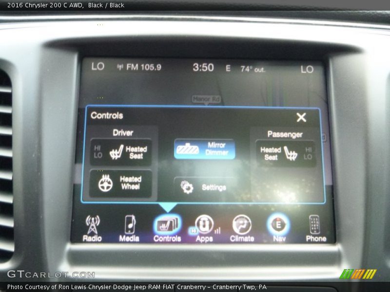 Black / Black 2016 Chrysler 200 C AWD