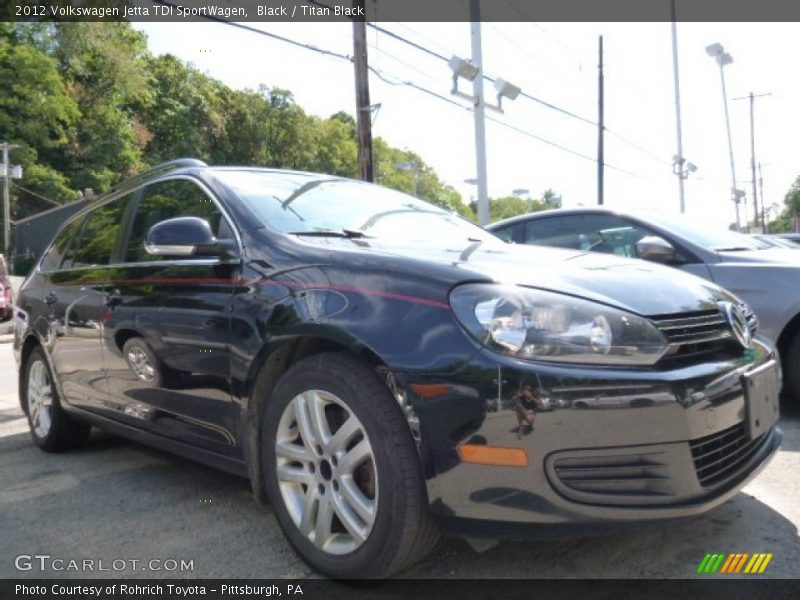 Black / Titan Black 2012 Volkswagen Jetta TDI SportWagen