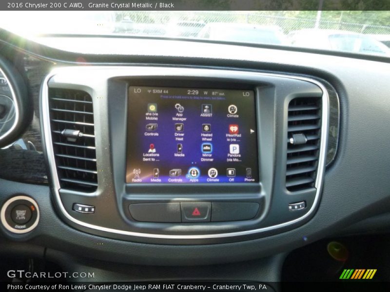 Granite Crystal Metallic / Black 2016 Chrysler 200 C AWD