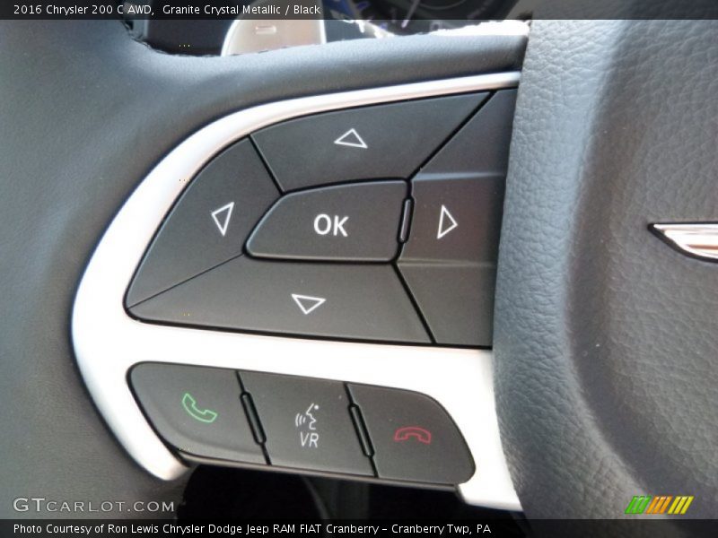 Granite Crystal Metallic / Black 2016 Chrysler 200 C AWD