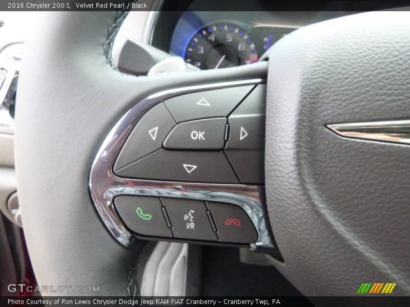 Velvet Red Pearl / Black 2016 Chrysler 200 S