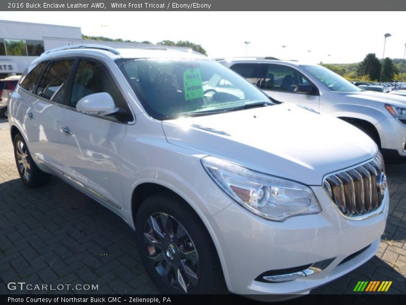 White Frost Tricoat / Ebony/Ebony 2016 Buick Enclave Leather AWD