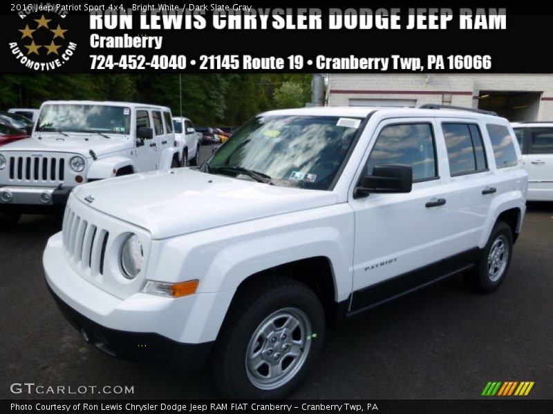 Bright White / Dark Slate Gray 2016 Jeep Patriot Sport 4x4