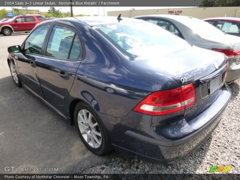 Nocturne Blue Metallic / Parchment 2004 Saab 9-3 Linear Sedan