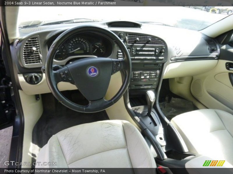 Nocturne Blue Metallic / Parchment 2004 Saab 9-3 Linear Sedan