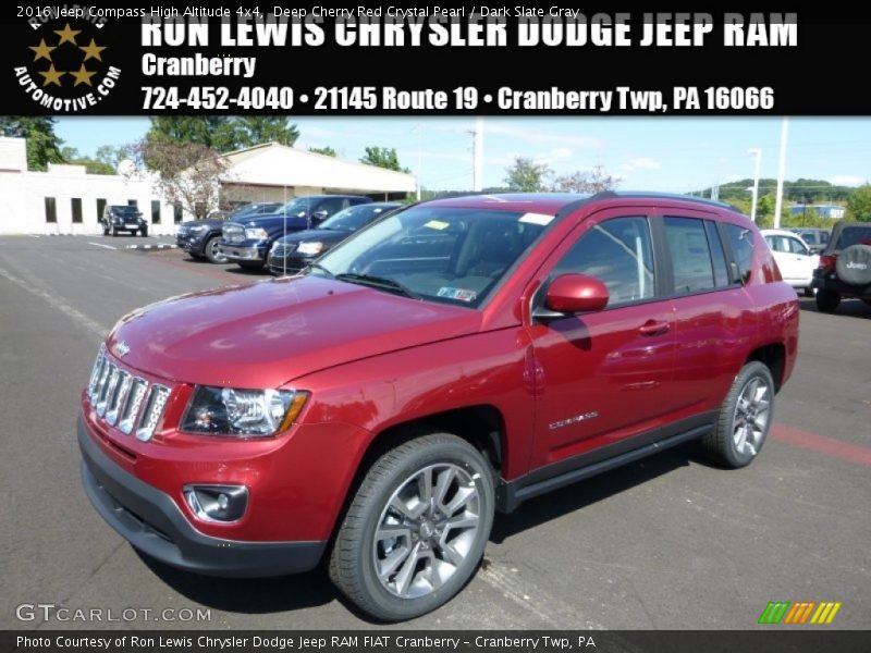 Deep Cherry Red Crystal Pearl / Dark Slate Gray 2016 Jeep Compass High Altitude 4x4