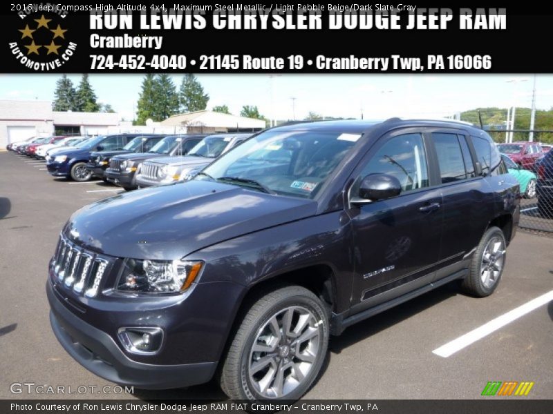 Maximum Steel Metallic / Light Pebble Beige/Dark Slate Gray 2016 Jeep Compass High Altitude 4x4