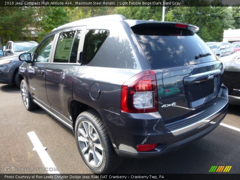 Maximum Steel Metallic / Light Pebble Beige/Dark Slate Gray 2016 Jeep Compass High Altitude 4x4