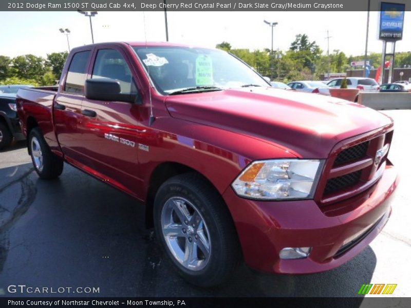 Deep Cherry Red Crystal Pearl / Dark Slate Gray/Medium Graystone 2012 Dodge Ram 1500 ST Quad Cab 4x4