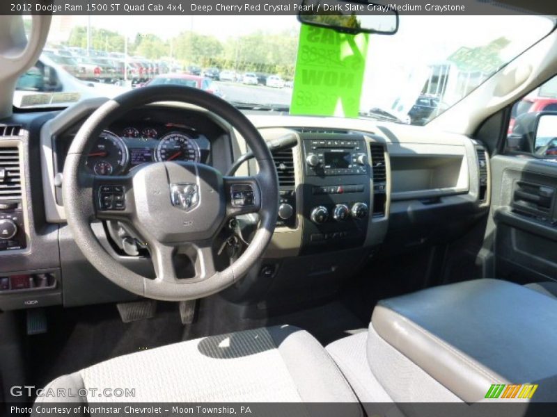 Deep Cherry Red Crystal Pearl / Dark Slate Gray/Medium Graystone 2012 Dodge Ram 1500 ST Quad Cab 4x4