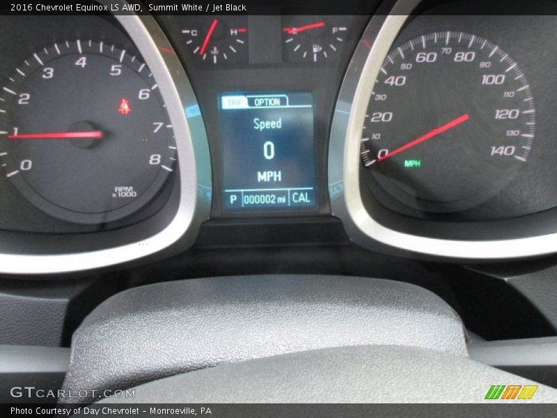 Summit White / Jet Black 2016 Chevrolet Equinox LS AWD