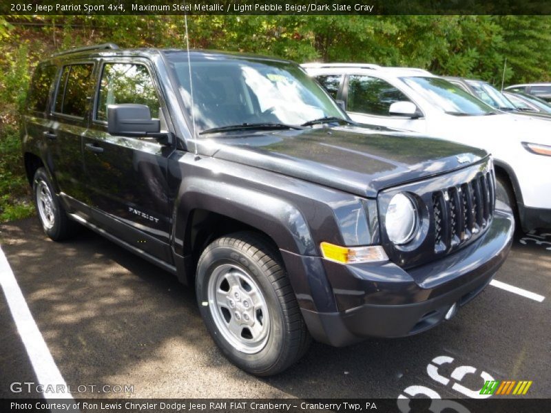 Maximum Steel Metallic / Light Pebble Beige/Dark Slate Gray 2016 Jeep Patriot Sport 4x4