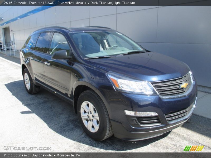 Blue Velvet Metallic / Dark Titanium/Light Titanium 2016 Chevrolet Traverse LS AWD