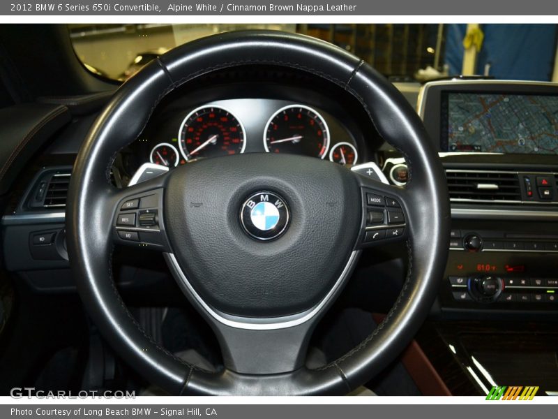 Alpine White / Cinnamon Brown Nappa Leather 2012 BMW 6 Series 650i Convertible