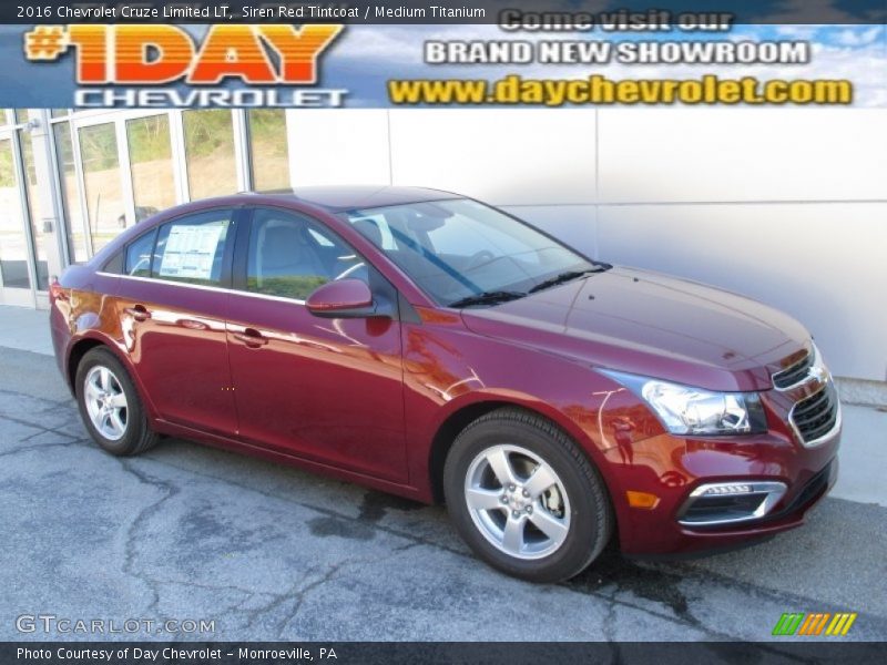 Siren Red Tintcoat / Medium Titanium 2016 Chevrolet Cruze Limited LT