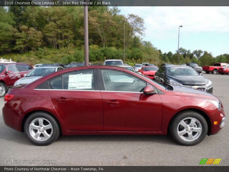 Siren Red Tintcoat / Jet Black 2016 Chevrolet Cruze Limited LT
