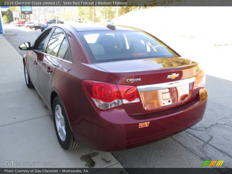 Siren Red Tintcoat / Medium Titanium 2016 Chevrolet Cruze Limited LT