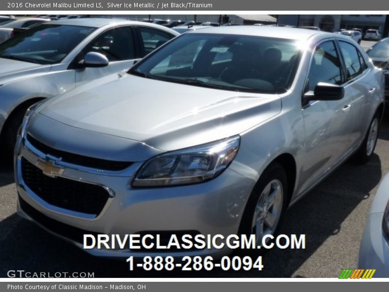 Silver Ice Metallic / Jet Black/Titanium 2016 Chevrolet Malibu Limited LS