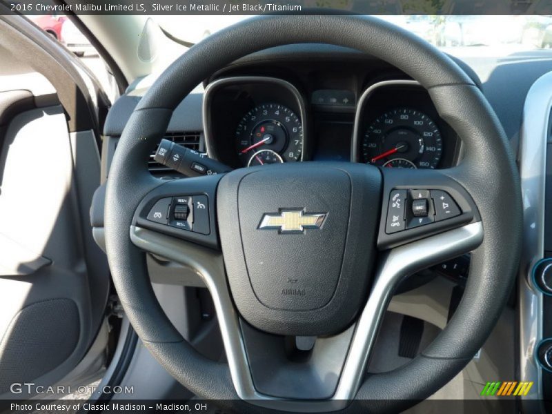 Silver Ice Metallic / Jet Black/Titanium 2016 Chevrolet Malibu Limited LS