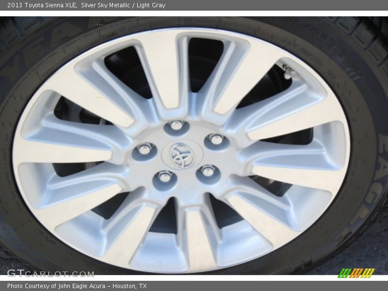 Silver Sky Metallic / Light Gray 2013 Toyota Sienna XLE