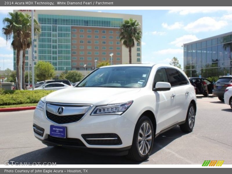White Diamond Pearl / Parchment 2014 Acura MDX Technology
