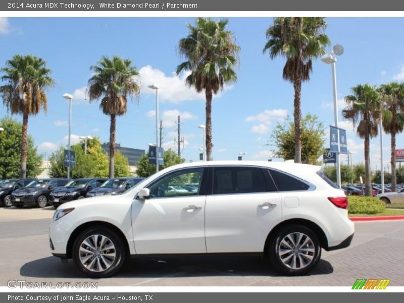 White Diamond Pearl / Parchment 2014 Acura MDX Technology