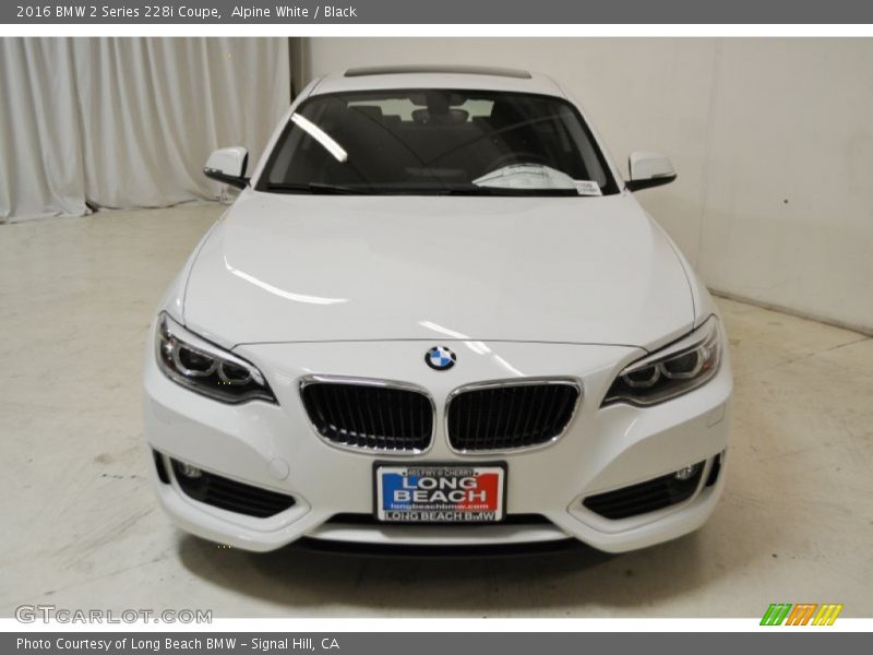 Alpine White / Black 2016 BMW 2 Series 228i Coupe