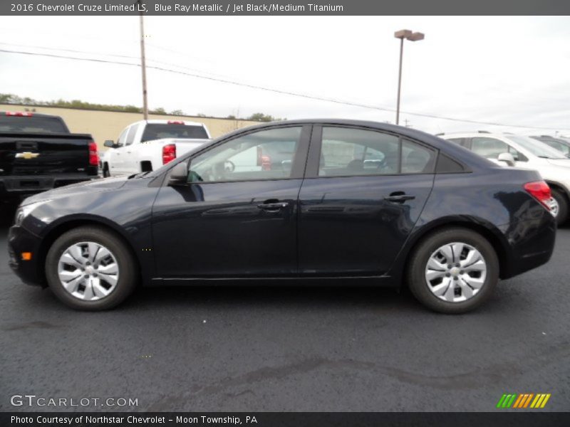 Blue Ray Metallic / Jet Black/Medium Titanium 2016 Chevrolet Cruze Limited LS