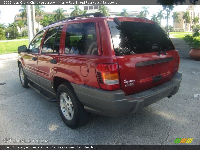 Inferno Red Tinted Pearlcoat / Sandstone 2002 Jeep Grand Cherokee Laredo