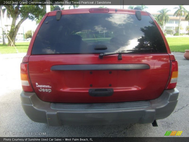 Inferno Red Tinted Pearlcoat / Sandstone 2002 Jeep Grand Cherokee Laredo