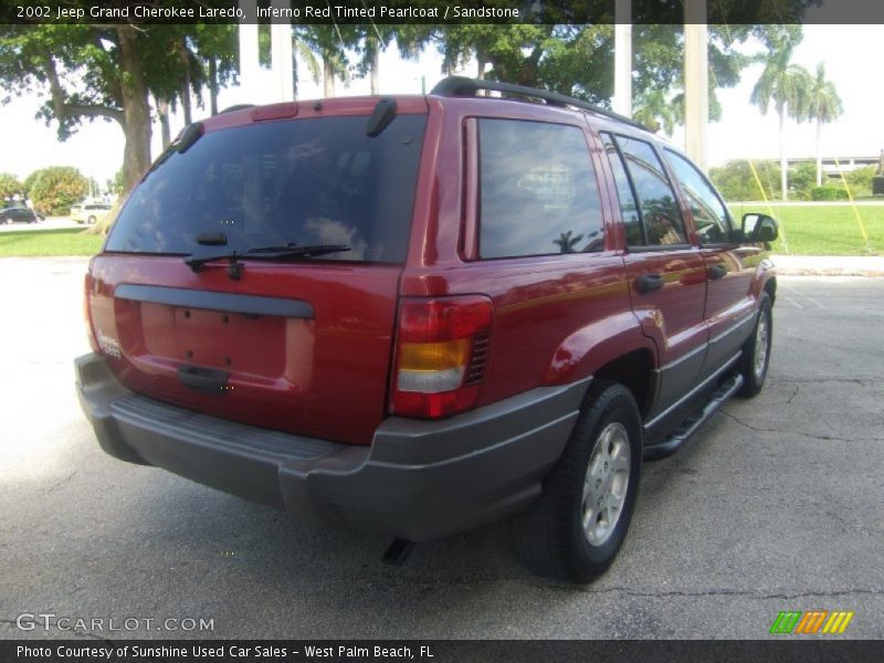 Inferno Red Tinted Pearlcoat / Sandstone 2002 Jeep Grand Cherokee Laredo