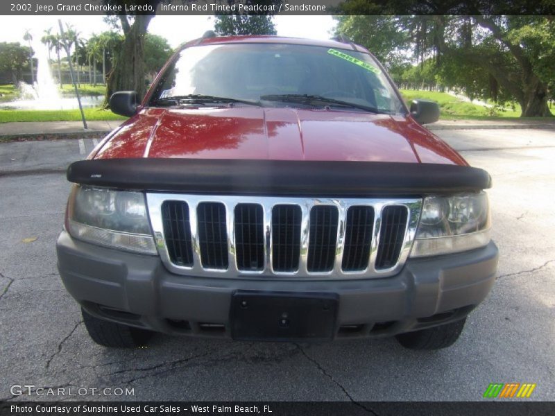 Inferno Red Tinted Pearlcoat / Sandstone 2002 Jeep Grand Cherokee Laredo