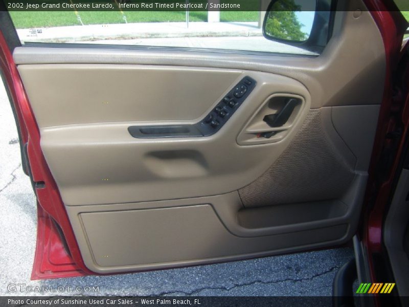Inferno Red Tinted Pearlcoat / Sandstone 2002 Jeep Grand Cherokee Laredo