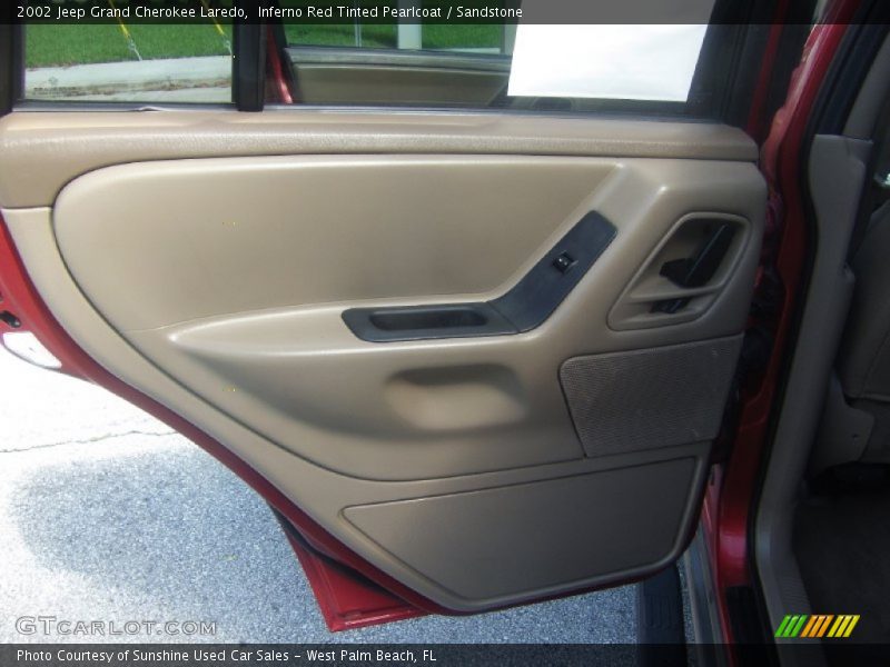 Inferno Red Tinted Pearlcoat / Sandstone 2002 Jeep Grand Cherokee Laredo