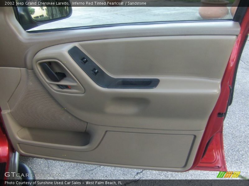 Inferno Red Tinted Pearlcoat / Sandstone 2002 Jeep Grand Cherokee Laredo