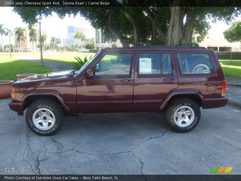 Sienna Pearl / Camel Beige 2000 Jeep Cherokee Sport 4x4